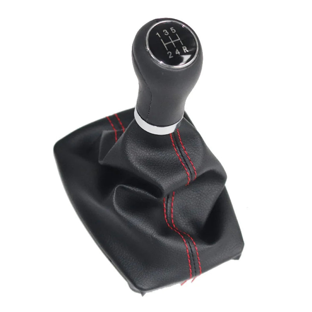 Pommeau de vitesse Audi A4 8E, soufflet noir à couture rouge, boîte 5 vitesses