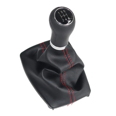 Pommeau de vitesse Audi A4 8E, soufflet noir à couture rouge, boîte 5 vitesses
