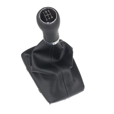 Pommeau de vitesse Audi A4 8E gris foncé, soufflet noir, boîte 5 vitesses