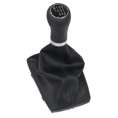 Pommeau de vitesse Audi A4 8E avec soufflet noir, compatible boîte 6 rapports