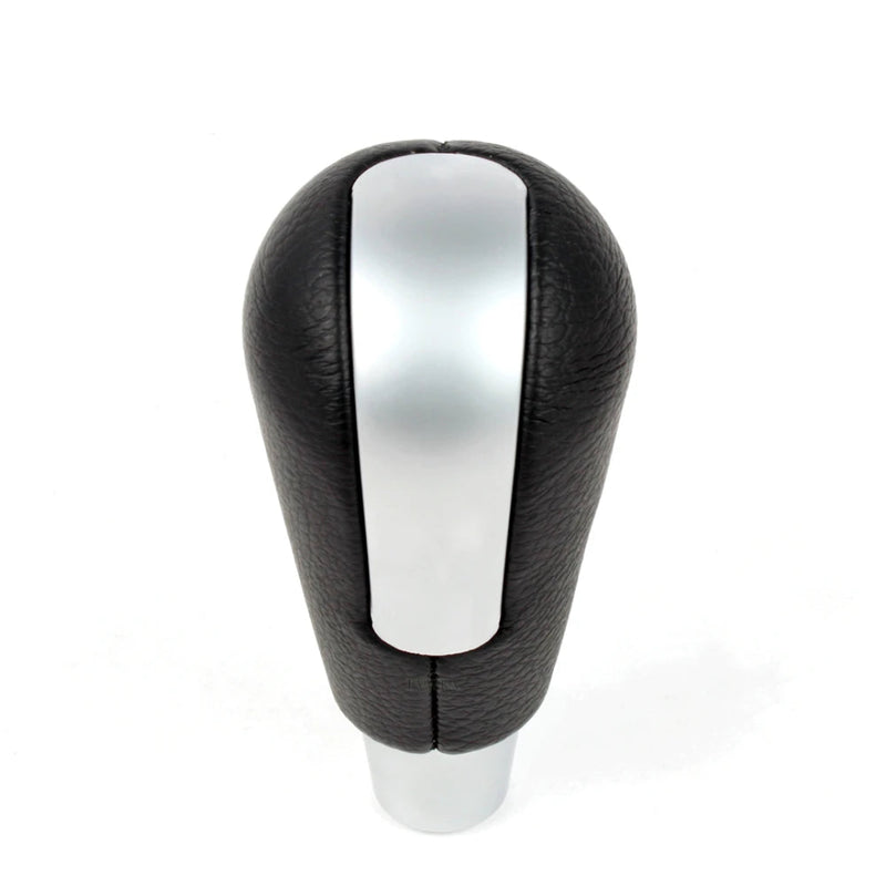 Pommeau de vitesse Mazda CX boîte automatique, cuir noir perforé et bandeau gris mat