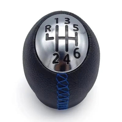 Pommeau de vitesse Megane 3 RS noir couture bleue compatible Megane 3 RS Trophy