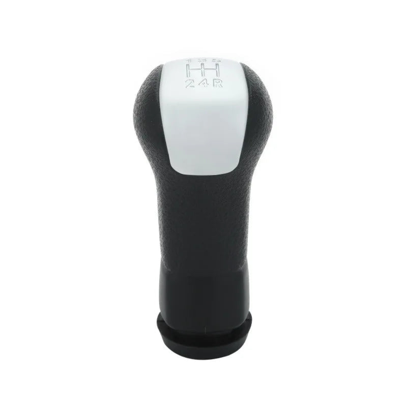 Pommeau de vitesse Nissan Micra K12 pour boîte 5 vitesses, corps noir grainé et casquette argent
