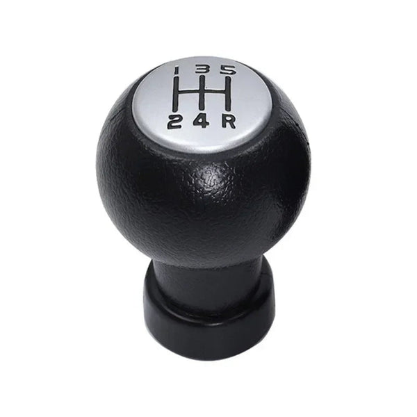 Pommeau de vitesse Suzuki Swift noir grainé à pastille grise, grille 5 rapports marche arrière à droite