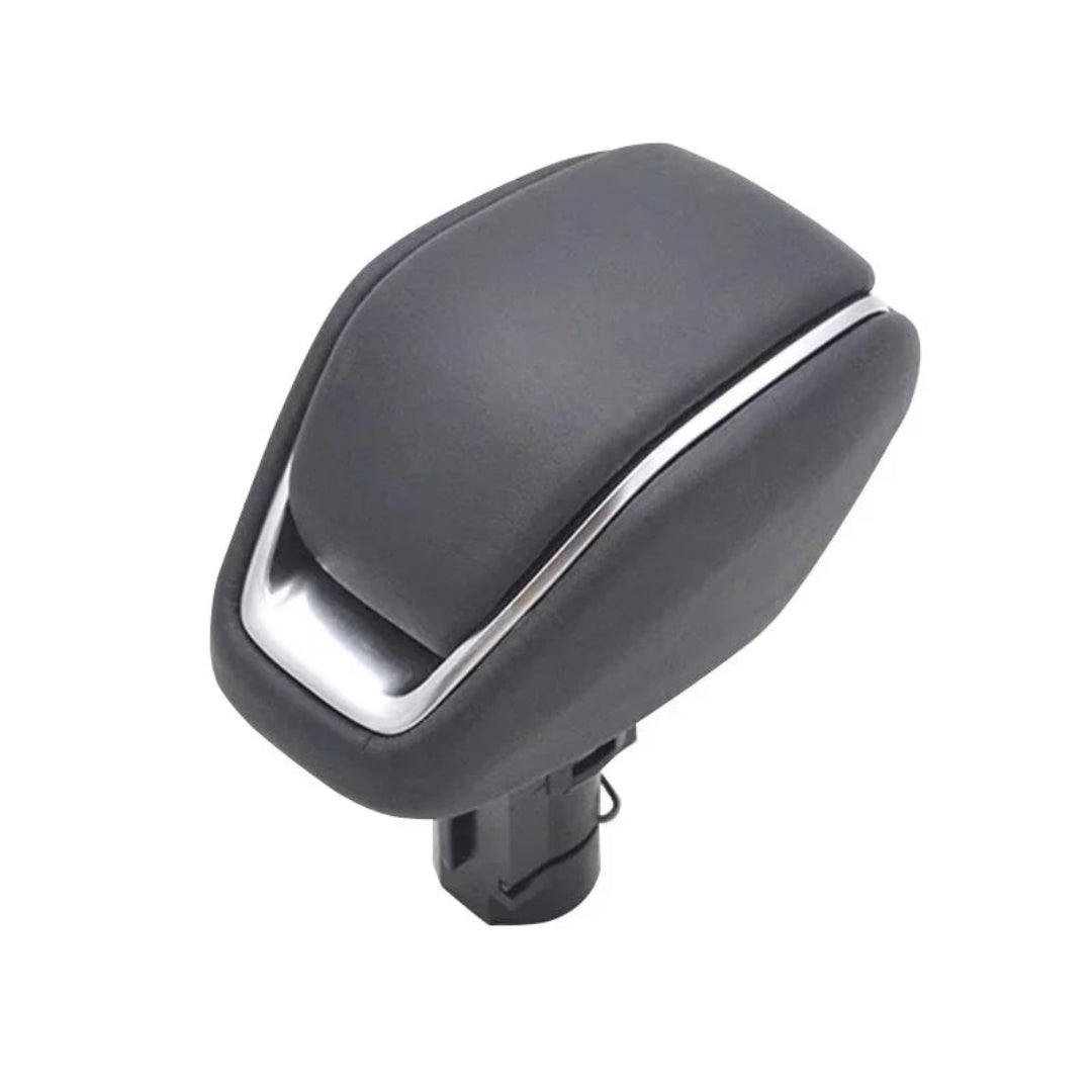 Pommeau levier de vitesse Toyota RAV4 en cuir gris mat avec détails chrome