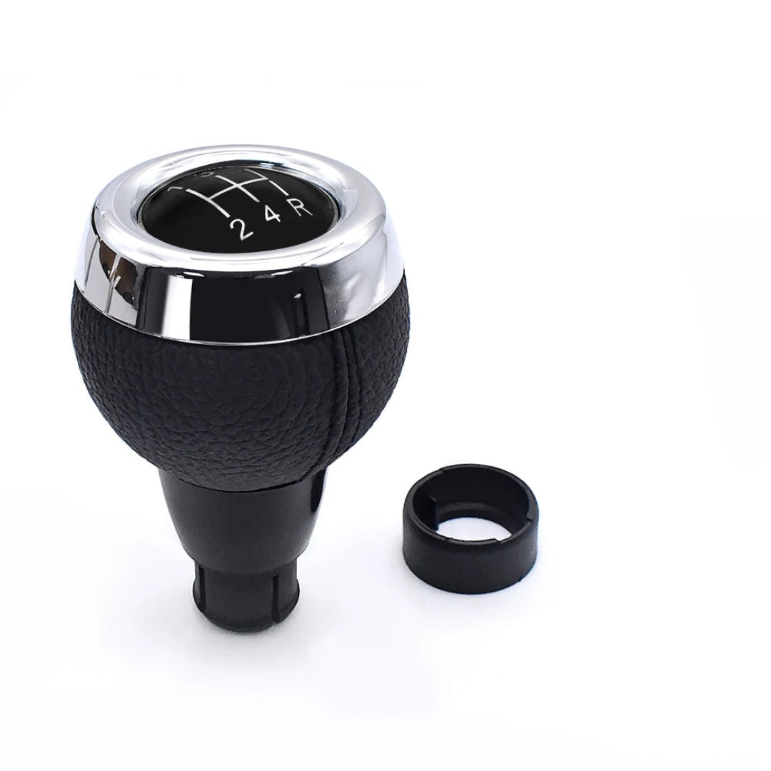 Pommeau de vitesse Mini R57 rond noir et chrome dessus noir boîte 5 vitesses