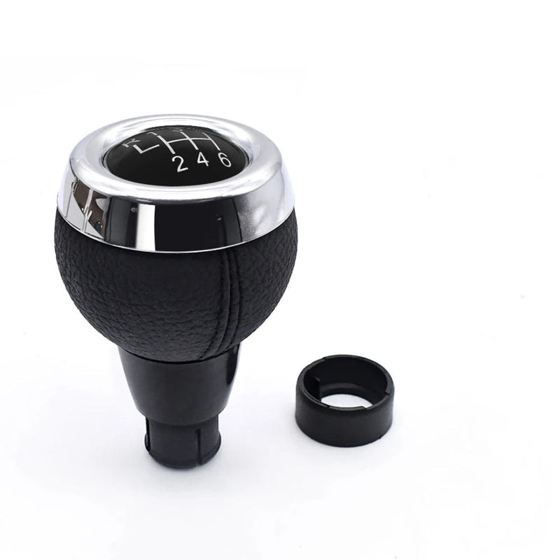 Pommeau de vitesse Mini R57 rond noir et chrome dessus noir boîte 5 vitesses