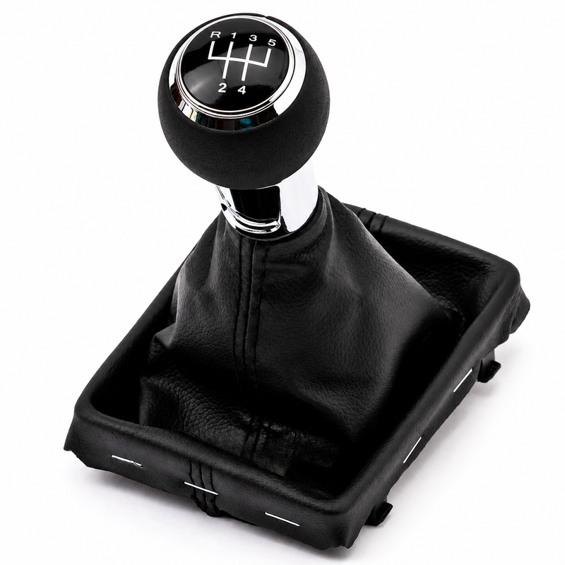 Pommeau de vitesse Audi A3 8V S Line noir et chrome boîte 6 vitesses avec soufflet