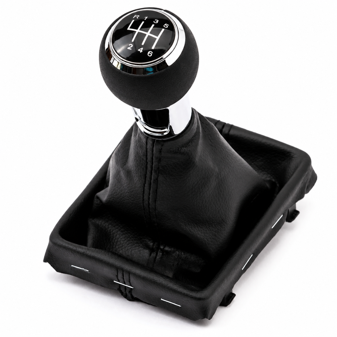 Pommeau de vitesse Audi A3 8V S Line noir et chrome boîte 6 vitesses avec soufflet