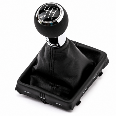 Pommeau de vitesse Audi A3 8V S Line noir et chrome boîte 6 vitesses avec soufflet