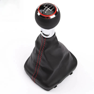 Pommeau de vitesse Audi S3 8P boîte 5 vitesses noir avec détails chrome et rouge