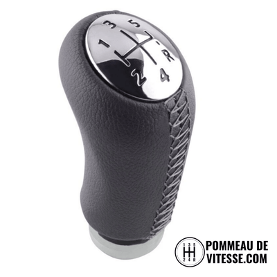 Pommeau de vitesse Dacia Duster noir avec couture grise pour boîte manuelle