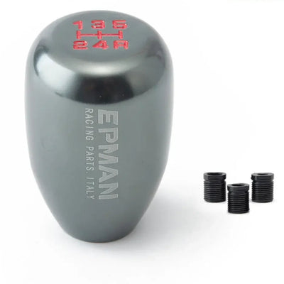 Pommeau de vitesse Epman tuning cylindrique titanium pour boîte 5 vitesses – 3 adaptateurs inclus