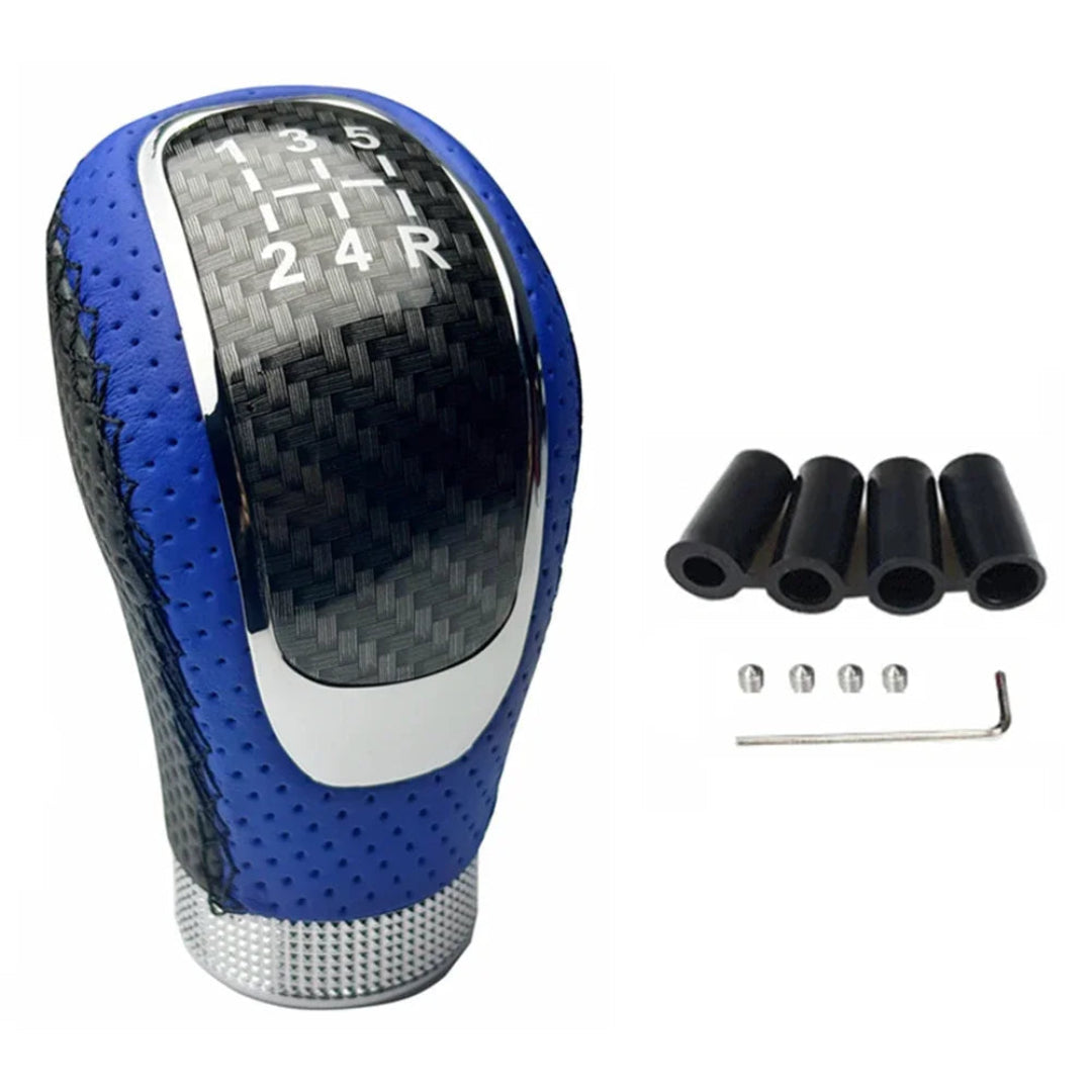 Pommeau de vitesse original boîte 5 bleu et noir – 3 adaptateurs inclus