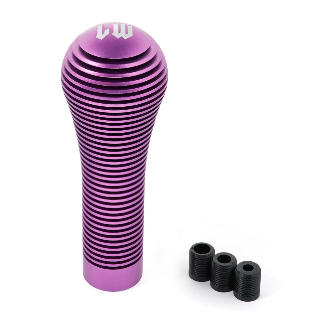 Pommeau pour voiture original de couleur violet LW avec design cylindrique tuning