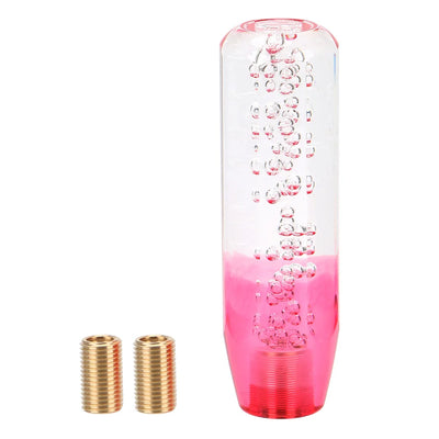 Pommeau de vitesse original transparent et rouge 15 cm pour levier de vitesse tuning.