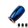 Pommeau de vitesse tuning en aluminium cylindrique bleu brûlé – 3 adaptateurs universels inclus
