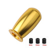 Pommeau de vitesse tuning en aluminium cylindrique jaune – 3 adaptateurs universels inclus