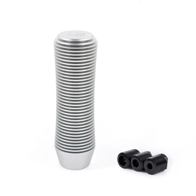 Pommeau levier de vitesse tuning LW gris avec design cylindrique et stries