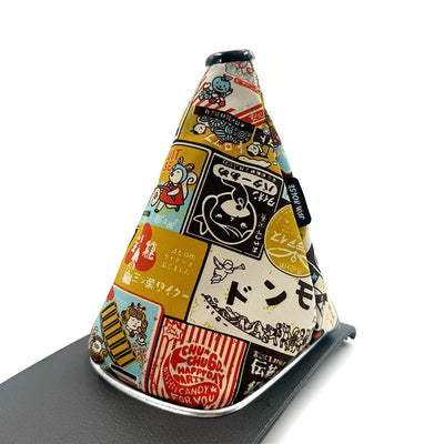 Soufflet de levier de vitesse JDM motif K, affiches rétro japonaises Showa multicolores