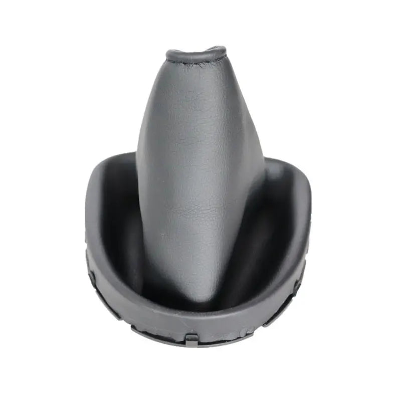 Soufflet de levier de vitesse Nissan Qashqai en simili cuir gris, monté sur son cadre noir