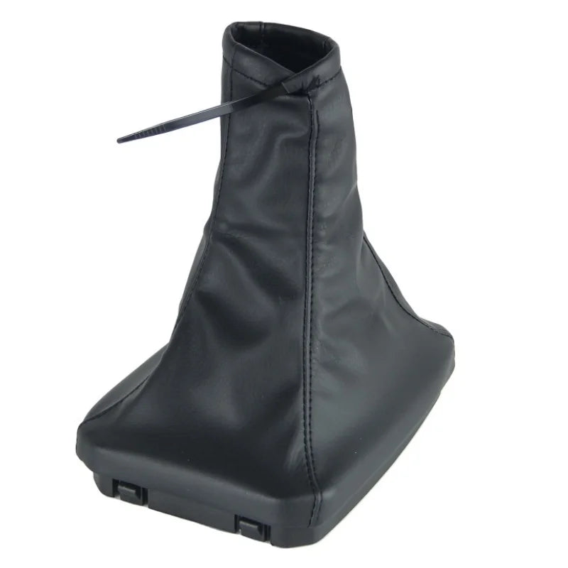 Soufflet de levier de vitesse Opel Corsa C en simili cuir noir, avec son cadre de console clipsable