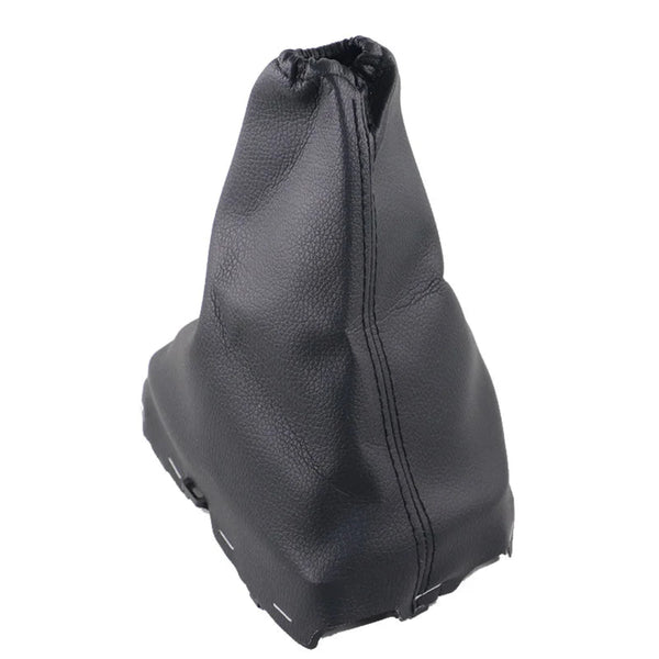 Soufflet de levier de vitesse Toyota Corolla en simili cuir noir grainé, avec son cadre de console