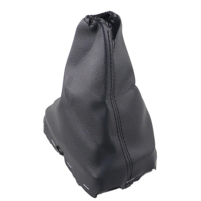Soufflet de levier de vitesse Toyota Corolla en simili cuir noir grainé, avec son cadre de console