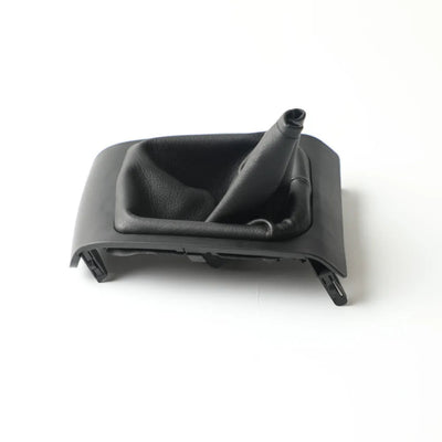 Soufflet de levier de vitesse Toyota Hiace noir vu de dessus, clips de fixation apparents