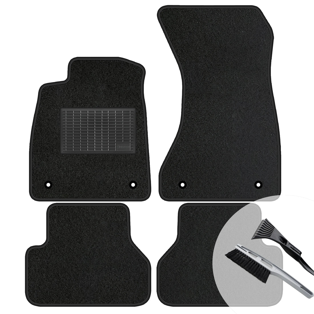 Tapis de sol Audi A6 C6 sur mesure en velours noir