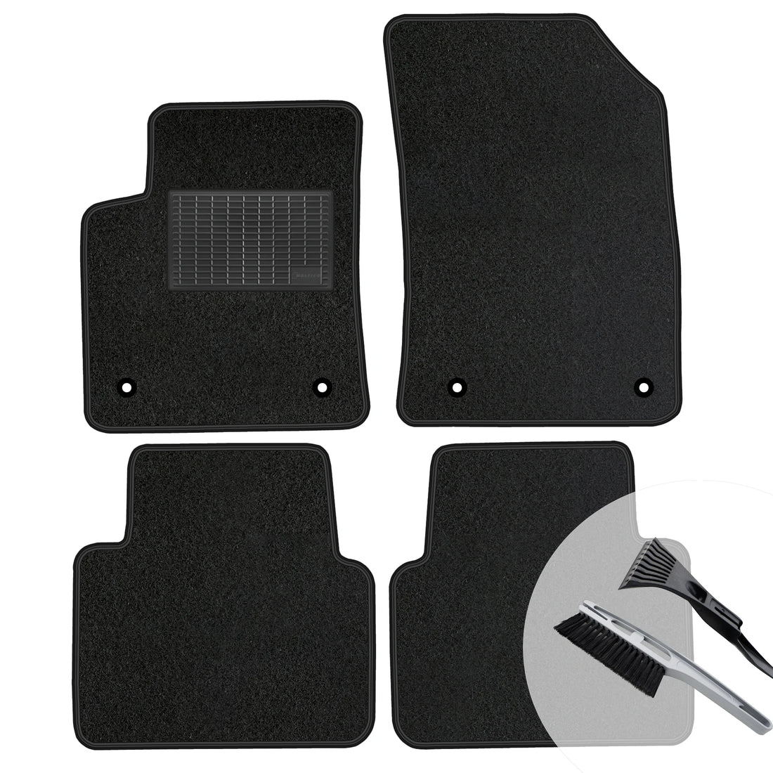 Tapis de sol Opel Astra H sur mesure en velours noir