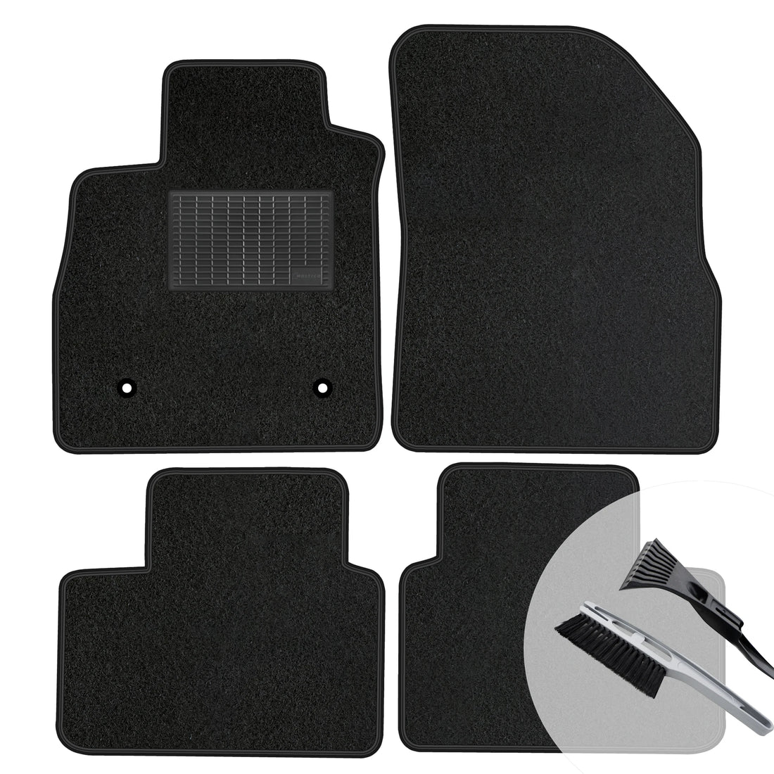 Tapis de sol Renault Clio 5 sur mesure en velours noir