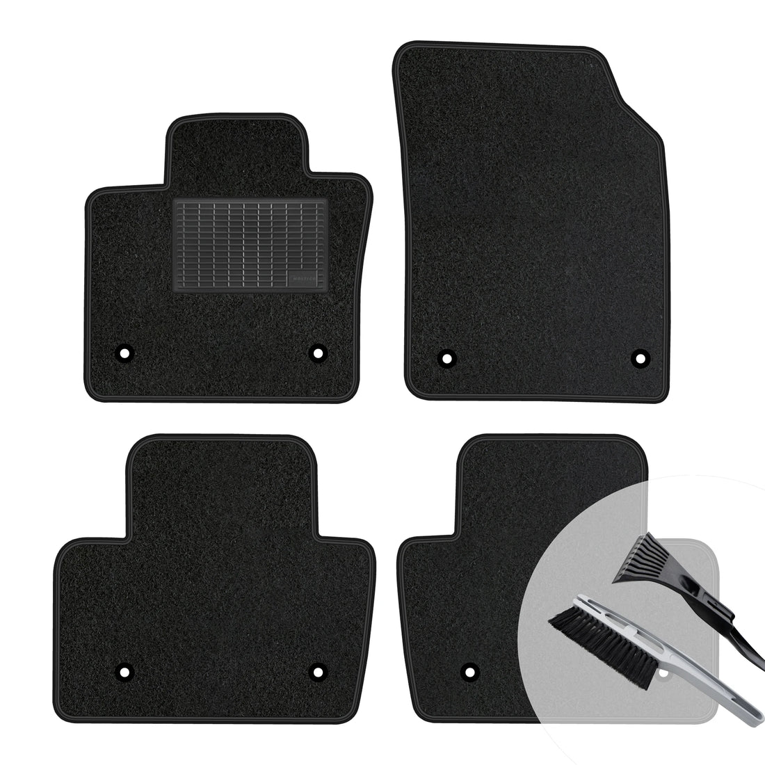 Tapis de sol Tesla Model S sur mesure en velours noir