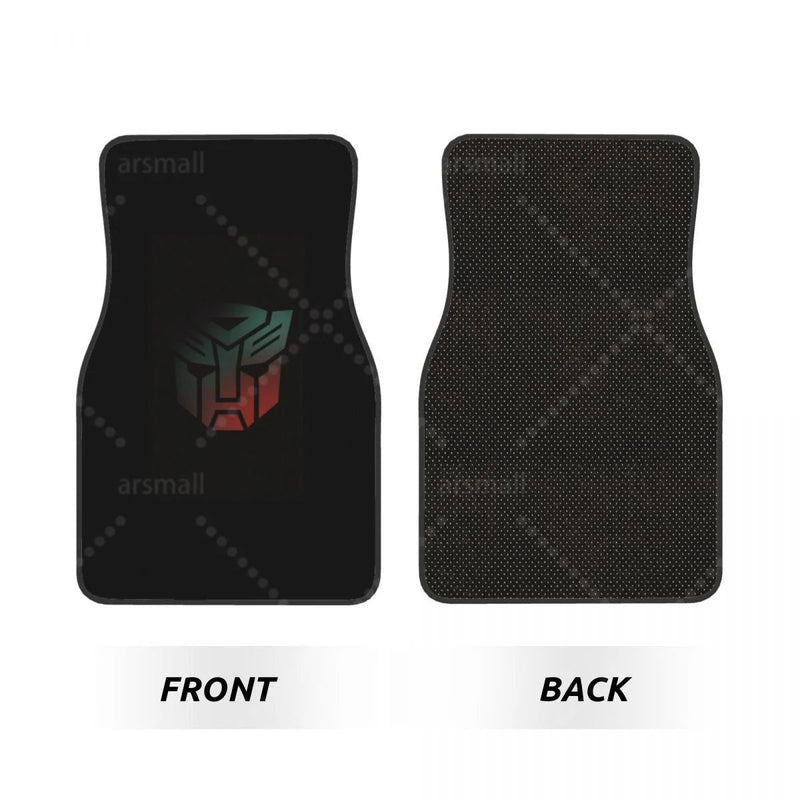 Tapis de sol voiture Autobots sur fond noir, jeu de 4 pièces