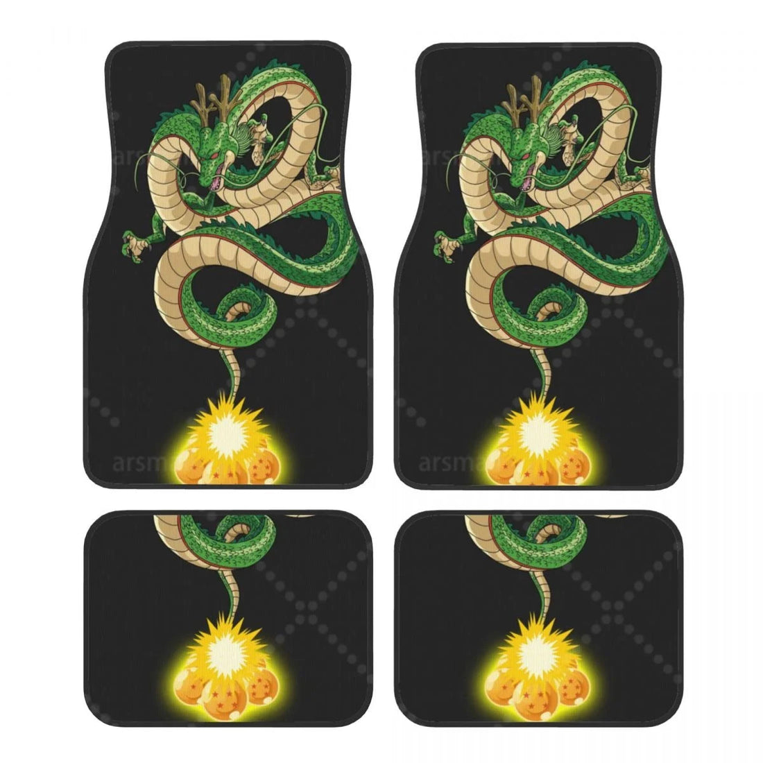 Tapis de sol voiture dragon vert, déclinaison 2 de l'illustration