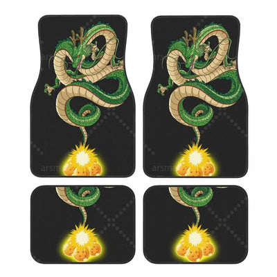 Tapis de sol voiture dragon vert, déclinaison 2 de l'illustration