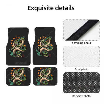 Détails de fabrication du tapis de sol voiture dragon vert