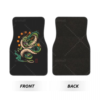 Dessus et dessous du tapis de sol voiture dragon vert
