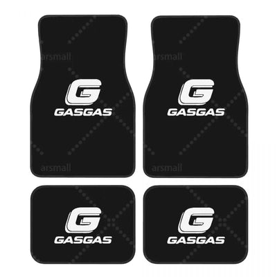 Tapis de sol voiture GASGAS, logo blanc sur fond noir