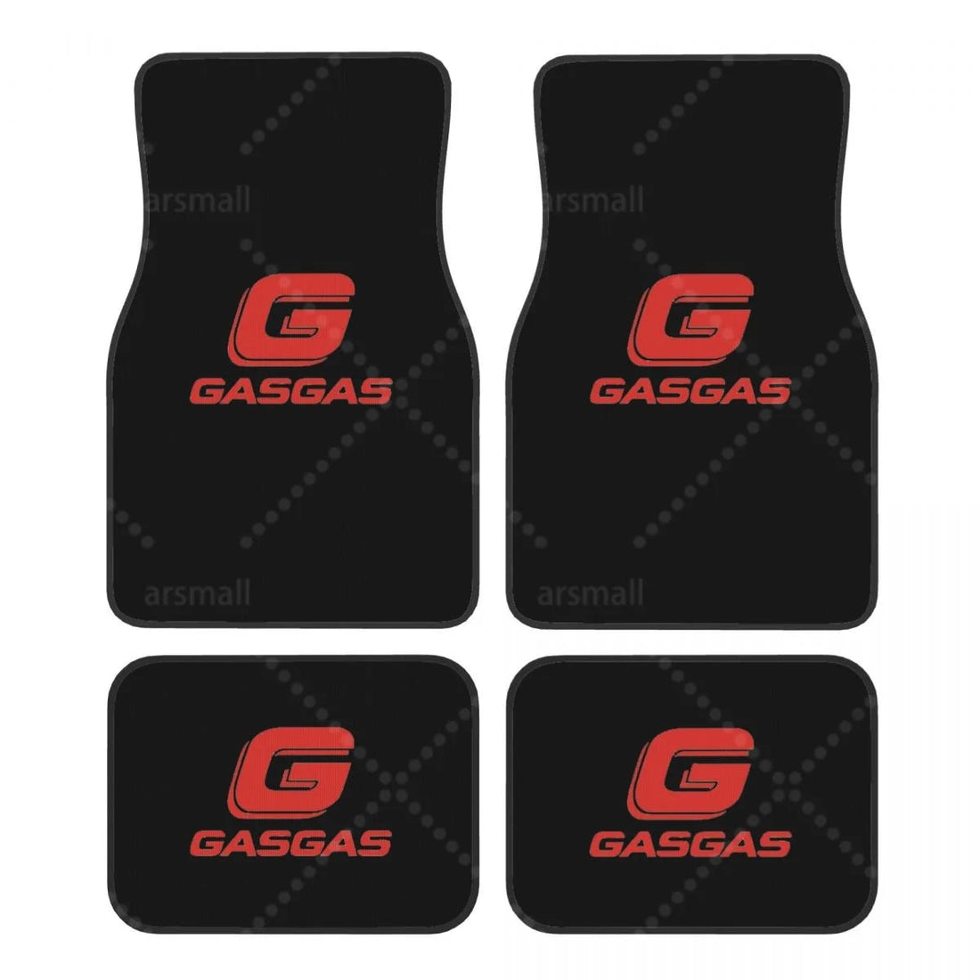 Tapis de sol voiture GASGAS rouge et noir, jeu de 4 pièces