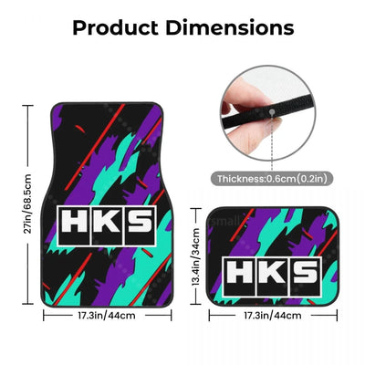 Dimensions tapis de sol voiture HKS avant et arrière universel