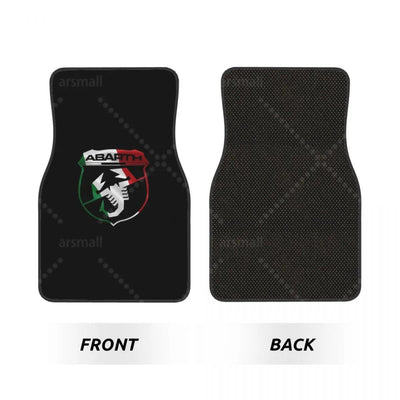 Détail dessous anti-dérapant tapis de sol voiture Abarth sécurité conduite