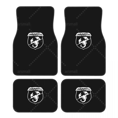 Tapis de sol voiture Abarth logo sport personnalisé habitacle voiture