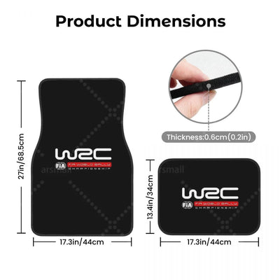 Dimensions tapis de sol voiture WRC avant et arrière universel