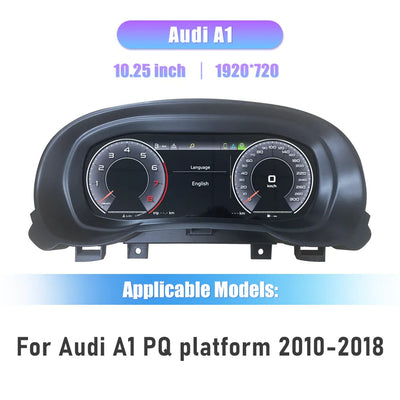 Virtual cockpit Audi A1 2010-2018 : écran 10,25 pouces vu de face