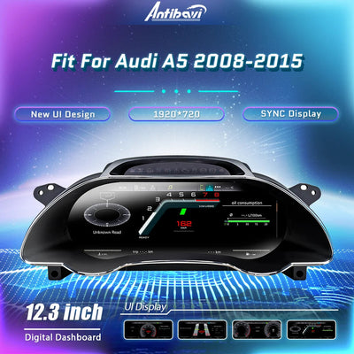 Interface du virtual cockpit Audi A5 8T, écran 12,3 pouces 1920x720