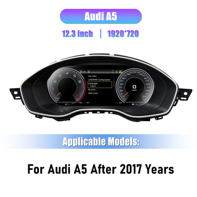 Virtual cockpit Audi A5 F5 : écran 12,3 pouces vu de face