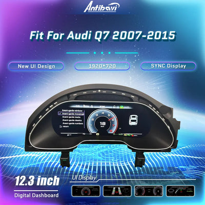 Interface du virtual cockpit Audi Q7, écran 12,3 pouces 1920x720