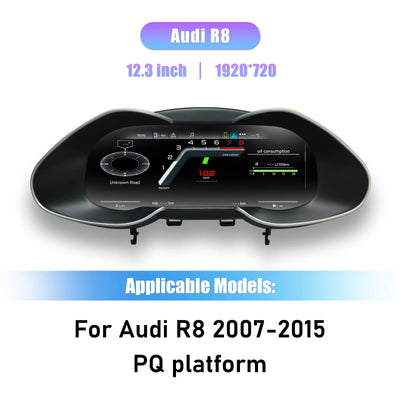 Virtual cockpit Audi R8 2007-2015 : écran 12,3 pouces vu de face