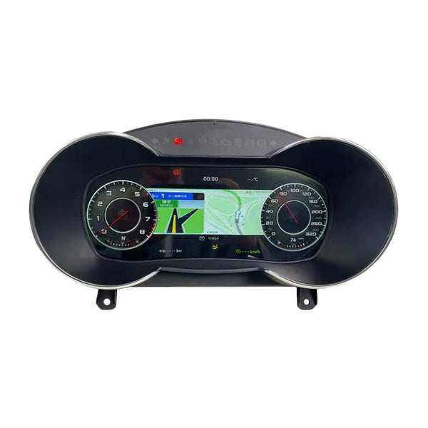 Virtual cockpit Audi TT : combiné numérique affichant compte-tours, navigation GPS et compteur de vitesse